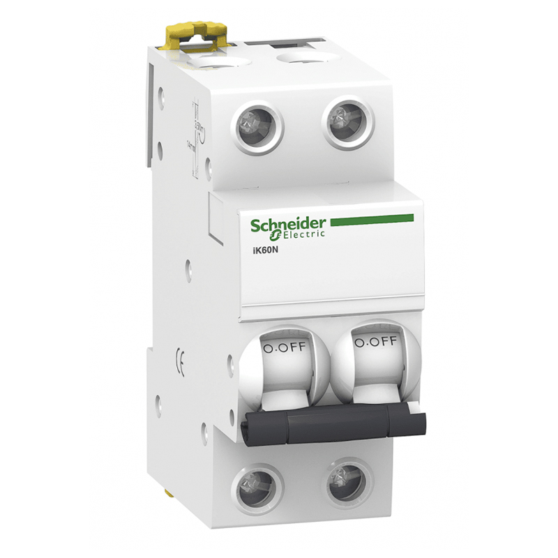 کلید مينياتوری دو پل 6 آمپر 6kA اشنایدر موتوری AC
