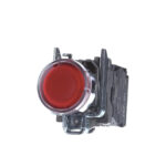 پوش باتن اشنایدر فلزی قرمز 1NO + 1NC بدون LED داخلی